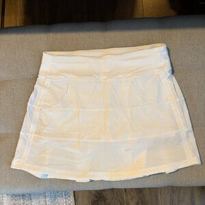 Lululemon White Pace Rival Mid-Rise Skirt Size 4 Tall-Like New